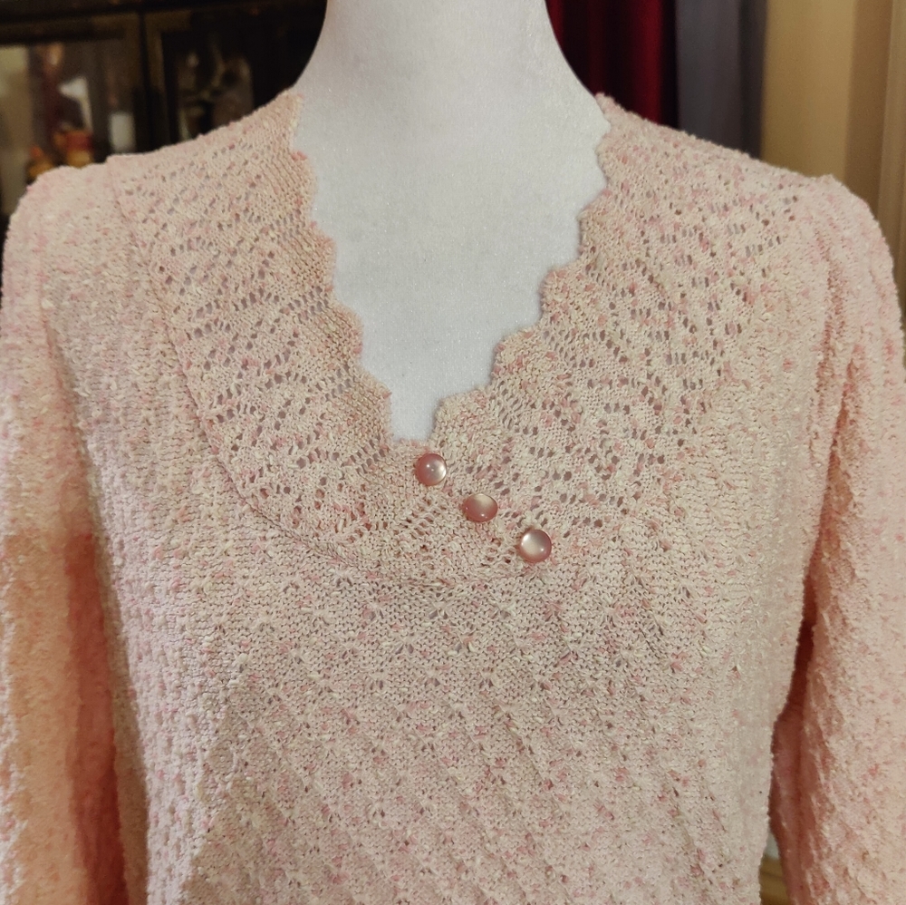 Vintage 70' Castle Square Pink Sweater